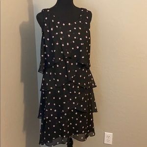 NWT Black and Pink Polka Dot Dress
